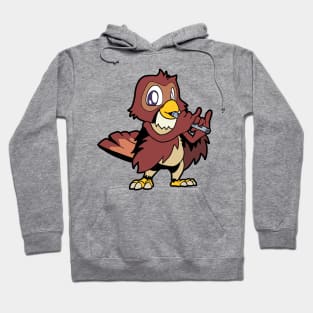 Cartoon owl - flute player Hoodie